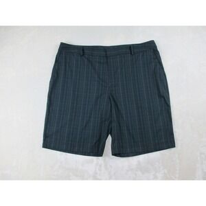 Under Armour Shorts Mens 40 Black Plaid Chino Pockets Performance Golf Golfer*